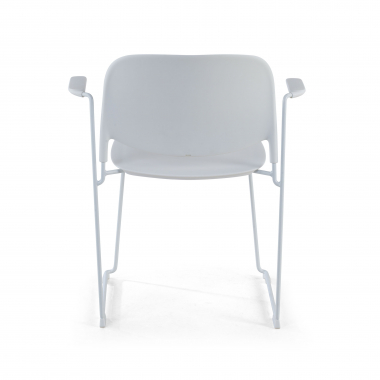 silla confidente blanco con brazos plastico brazos fijos 7