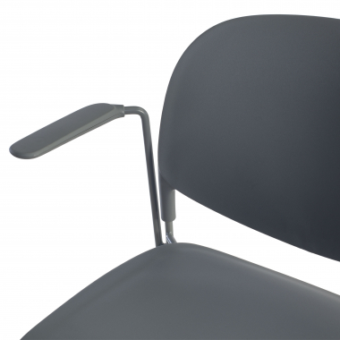 silla confidente gris con brazos plastico brazos fijos 5