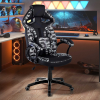 Silla Gaming Warrior, soporte lumbar, camuflaje