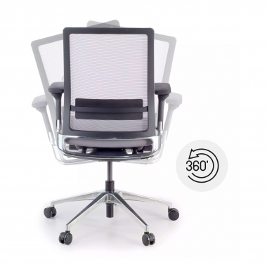 silla de oficina rojo sin reposacabezas malla brazos regulables 3d soporte lumbar 3