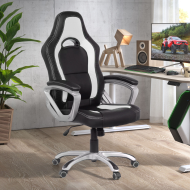 silla gaming blanco dakar piel sintetica brazos fijos 2