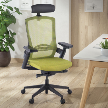silla ergonomica verde wagner malla brazos regulables 3d soporte lumbar 2