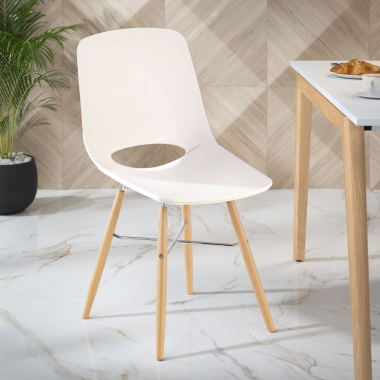 silla de escritorio infantil blanco joy plastico sin brazos 2