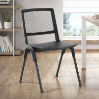 Silla confidente Shield, apilable, respaldo flexible, red