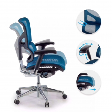 silla ergonomica azul next2 sin reposacabezas malla brazos regulables 4d doble soporte lumbar 3