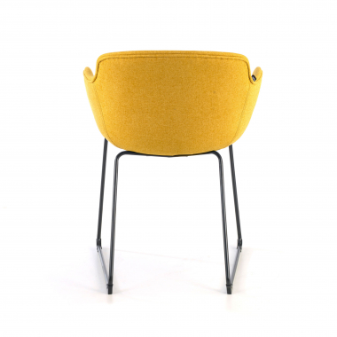 silla confidente negro amarillo estructura patin malla brazos fijos 4