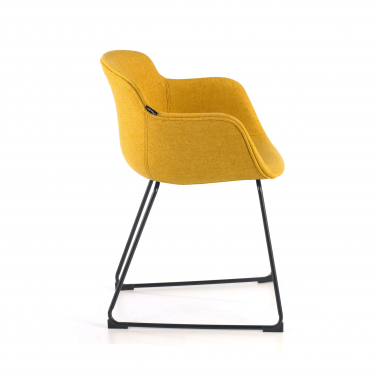 silla confidente negro amarillo estructura patin malla brazos fijos 5