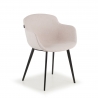 Silla de Reuniones Laure, Patas de madera, Gran calidad, Tapizada