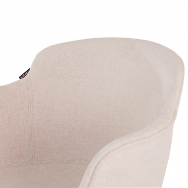 silla confidente negro beige 4 patas tela brazos tapizados 9