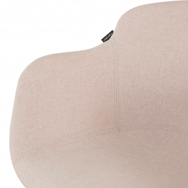silla confidente negro beige 4 patas tela brazos tapizados 8