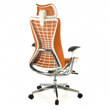 silla ergonomica naranja miller malla brazos regulables 3d 5