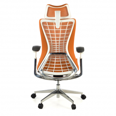 silla ergonomica naranja miller malla brazos regulables 3d 6