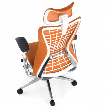 silla ergonomica naranja miller malla brazos regulables 3d 7