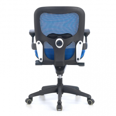 silla ergonomica azul silla de oficina malla brazos moviles soporte lumbar 7