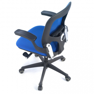 silla ergonomica azul silla de oficina malla brazos moviles soporte lumbar 8