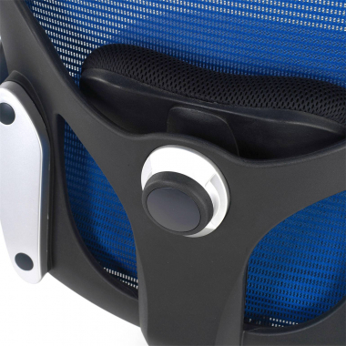 silla ergonomica azul silla de oficina malla brazos moviles soporte lumbar 6
