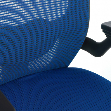 silla ergonomica azul silla de oficina malla brazos moviles soporte lumbar 5