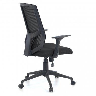 silla giratoria negro archer malla brazos fijos soporte lumbar 6