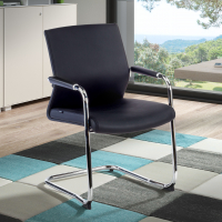 Sillón Sala de Espera Adele, cantilever, Ecopiel
