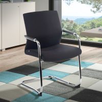 Sillón Sala de espera Adele, profesional, cantilever, Tejido