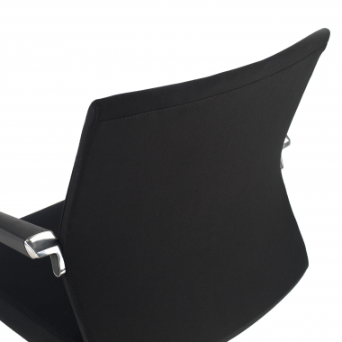 silla confidente negro tejido piel sintetica brazos tapizados 9
