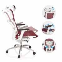 Silla ergonómica Dynamic white, mecanismo sincron plus