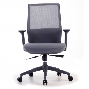 silla de oficina gris red estructura gris malla brazos regulables 3d 4