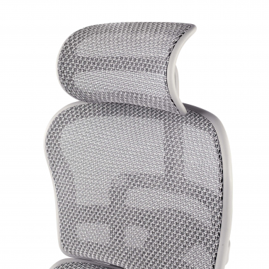silla ergonomica blanco gris estructura blanca red malla brazos regulables 5d reposacabezas 13
