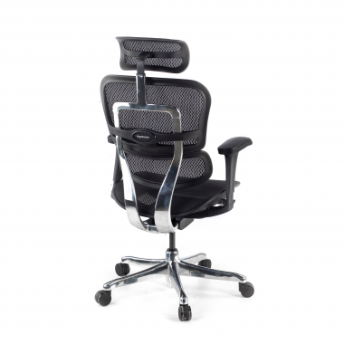 silla ergonomica negro estructura negra red malla brazos moviles reposacabezas 6