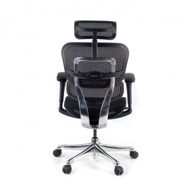 silla ergonomica negro estructura negra red malla brazos moviles reposacabezas 7