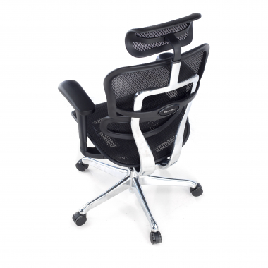silla ergonomica negro estructura negra red malla brazos moviles reposacabezas 8