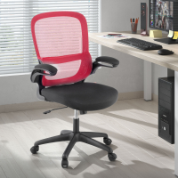 Silla de Escritorio con reposabrazos abatibles River, cojín lumbar