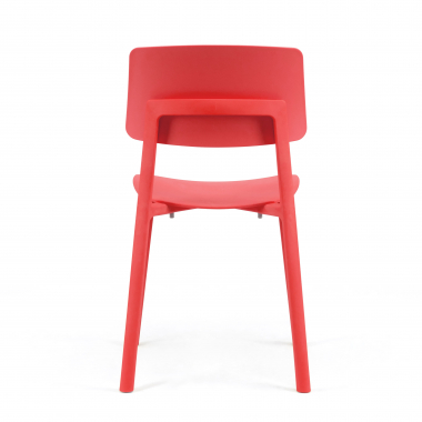 silla confidente rojo etna plastico sin brazos 6