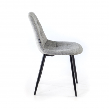 silla nordica gris patas de metal tela sin brazos 6