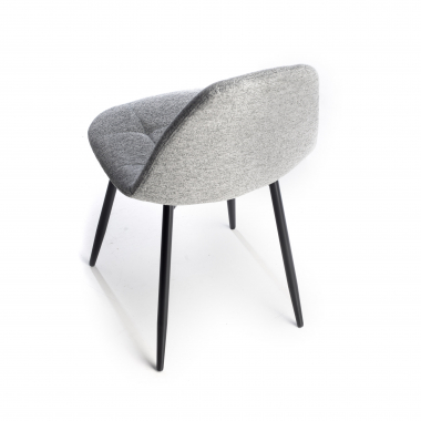 silla nordica gris patas de metal tela sin brazos 8