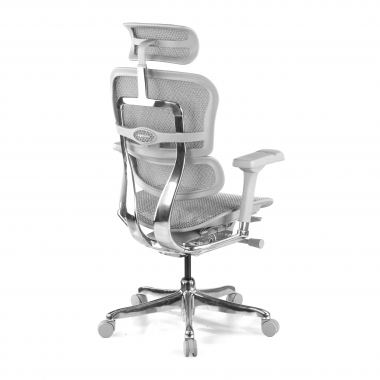 silla ergonomica blanco gris estructura blanca red malla brazos regulables 5d reposacabezas 7