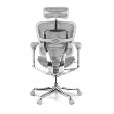 silla ergonomica blanco gris estructura blanca red malla brazos regulables 5d reposacabezas 8
