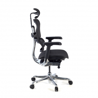 silla ergonomica negro estructura negra red malla brazos regulables 5d reposacabezas 6