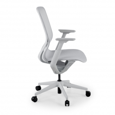 silla oficina de diseno blanco gris kinet malla brazos regulables 3d 4