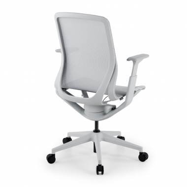 silla oficina de diseno blanco gris kinet malla brazos regulables 3d 5