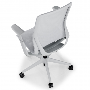 silla oficina de diseno blanco gris kinet malla brazos regulables 3d 7