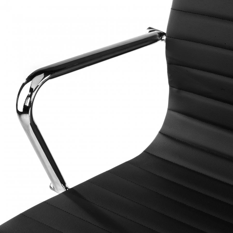 Silla escritorio diseño Spirit, marco de acero, respaldo alto ecopiel