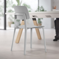 Silla de Confidente Etna, Diseño Minimalista y Apilable