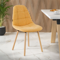 Silla Nórdica Zafir, grueso acolchado, patas de madera