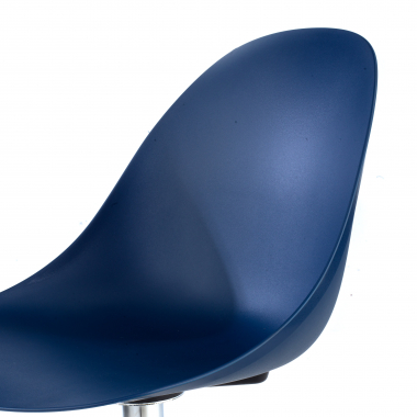 silla de reuniones azul con ruedas plastico sin brazos 9