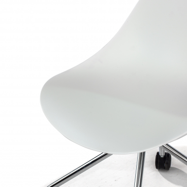 silla de reuniones blanco con ruedas plastico sin brazos 8