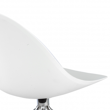 silla de reuniones blanco con ruedas plastico sin brazos 9