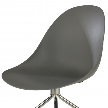 silla de reuniones gris con ruedas plastico sin brazos 8