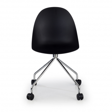 silla de reuniones negro con ruedas plastico sin brazos 3