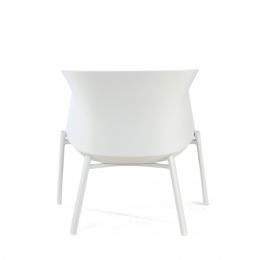 silla sala de espera blanco patas de madera tela sin brazos 6